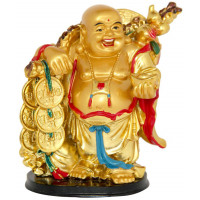 LAUGHING BUDDHA WITH COIN CHAIN