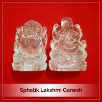 Sphatik Lakshmi Ganesh Idol