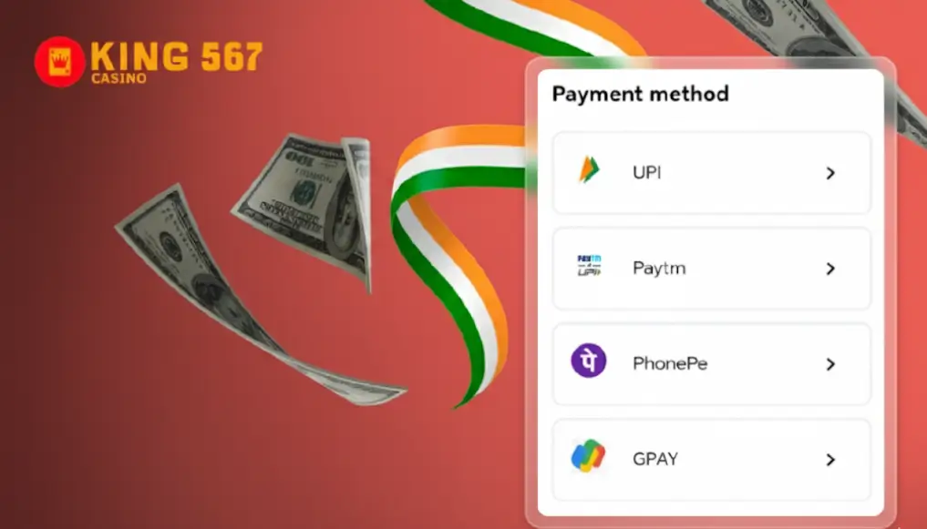 King567 Withdrawal Methods and Times in India